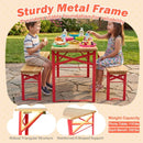 43.5 Inch Folding Kids Picnic Table & Bench Set No Assembly Wooden Toddler Table by LJGDeals