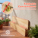 43.5 Inch Folding Kids Picnic Table & Bench Set No Assembly Wooden Toddler Table