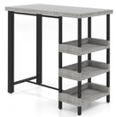 43.5 Inch Outdoor Bar Table with Tempered Glass Top by LJGDeals