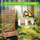 50 Inch Wood Planter Box with Trellis Mobile Raised Bed for Climbing Plant by LJGDeals