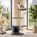 Cat Tree 43" with Condo, Perches & Scratching Posts by LJGDeals
