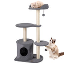 Cat Tree 43" with Condo, Perches & Scratching Posts by DirectDeals