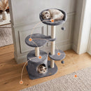 Cat Tree 43" with Condo, Perches & Scratching Posts by DirectDeals
