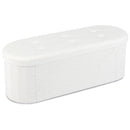 43" Folding Storage Ottoman Bench with Dividers - Teddy Fleece