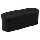 43" Folding Storage Ottoman Bench with Dividers - Teddy Fleece