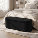 43" Folding Storage Ottoman Bench with Dividers - Teddy Fleece