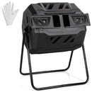 43 Gallon Composting Tumbler Compost Bin with Dual Rotating Chamber
