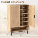 6-Tier Tall Shoe Cabinet with Double Doors - 43 Inch by DirectDeals