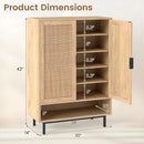 6-Tier Tall Shoe Cabinet with Double Doors - 43 Inch by LJGDeals