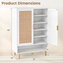 6-Tier Tall Shoe Cabinet with Double Doors - 43 Inch by LJGDeals