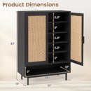 6-Tier Tall Shoe Cabinet with Double Doors - 43 Inch by DirectDeals