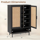 6-Tier Tall Shoe Cabinet with Double Doors - 43 Inch by LJGDeals