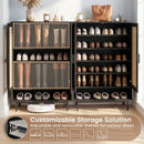 6-Tier Tall Shoe Cabinet with Double Doors - 43 Inch by DirectDeals