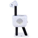 43-Inch Lamb-Shaped Cat Tower with 2-Door Rattan Condo for Indoor Kittens by LJGDeals
