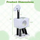 43-Inch Lamb-Shaped Cat Tower with 2-Door Rattan Condo for Indoor Kittens by LJGDeals