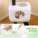43-Inch Lamb-Shaped Cat Tower with 2-Door Rattan Condo for Indoor Kittens by LJGDeals