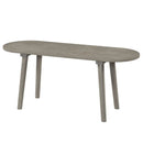 43 Inch Solid Wood Farmhouse Dining Bench Rustic Wooden Entryway Bench with Rubber Wood Legs-Gray by LJGDeals