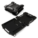 43 Inches Foldable Mechanic Creeper with Padded Headrest and Tool Trays-Black by LJGDeals