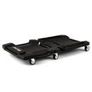 43 Inches Foldable Mechanic Creeper with Padded Headrest and Tool Trays-Black by LJGDeals