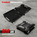 43 Inches Foldable Mechanic Creeper with Padded Headrest and Tool Trays-Black by LJGDeals