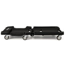 43 Inches Foldable Mechanic Creeper with Padded Headrest and Tool Trays-Black by LJGDeals