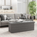 43 Inches Folding Storage Ottoman Bench Linen End of Bed Bench with Padded Seat by LJGDeals