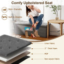 43 Inches Folding Storage Ottoman Bench Linen End of Bed Bench with Padded Seat by LJGDeals