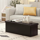 43 Inches Folding Storage Ottoman Bench Foot Rest Stool End of Bed Bench by LJGDeals