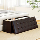 43 Inches Folding Storage Ottoman Bench Foot Rest Stool End of Bed Bench by LJGDeals