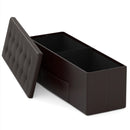 43 Inches Folding Storage Ottoman Bench Foot Rest Stool End of Bed Bench by LJGDeals