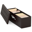 43 Inches Folding Storage Ottoman Bench Foot Rest Stool End of Bed Bench by LJGDeals