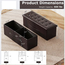 43 Inches Folding Storage Ottoman Bench Foot Rest Stool End of Bed Bench by LJGDeals