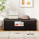 43 Inches Folding Storage Ottoman Bench Foot Rest Stool End of Bed Bench by LJGDeals