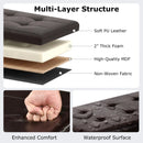 43 Inches Folding Storage Ottoman Bench Foot Rest Stool End of Bed Bench by LJGDeals