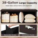 43 Inches Folding Storage Ottoman Bench Foot Rest Stool End of Bed Bench by LJGDeals
