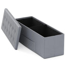 43 Inches Folding Storage Ottoman Bench Foot Rest Stool End of Bed Bench by LJGDeals