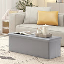 43 Inches Folding Storage Ottoman Bench Foot Rest Stool End of Bed Bench by LJGDeals
