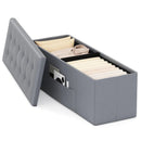 43 Inches Folding Storage Ottoman Bench Foot Rest Stool End of Bed Bench by LJGDeals