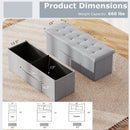 43 Inches Folding Storage Ottoman Bench Foot Rest Stool End of Bed Bench by LJGDeals