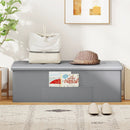 43 Inches Folding Storage Ottoman Bench Foot Rest Stool End of Bed Bench by LJGDeals