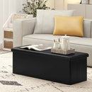 43 Inches Folding Storage Ottoman Bench Foot Rest Stool End of Bed Bench by LJGDeals