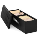 43 Inches Folding Storage Ottoman Bench Foot Rest Stool End of Bed Bench by LJGDeals