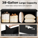 43 Inches Folding Storage Ottoman Bench Foot Rest Stool End of Bed Bench