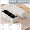 43 Inches Folding Storage Ottoman Bench Foot Rest Stool End of Bed Bench by LJGDeals