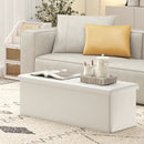 43 Inches Folding Storage Ottoman Bench Foot Rest Stool End of Bed Bench by LJGDeals