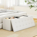 43 Inches Folding Storage Ottoman Bench Foot Rest Stool End of Bed Bench by LJGDeals
