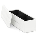 43 Inches Folding Storage Ottoman Bench Foot Rest Stool End of Bed Bench by LJGDeals