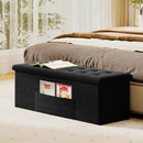 43" Folding Storage Ottoman Bench with Padded Seat by LJGDeals