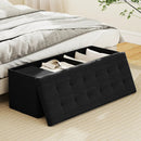 43" Folding Storage Ottoman Bench with Padded Seat by LJGDeals