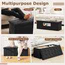 43" Folding Storage Ottoman Bench with Padded Seat by LJGDeals